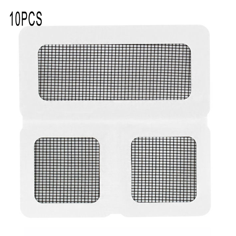 6Pcs/10pcs Adhesive Fix Net Window Home Anti Mosquito Fly Bug Insect Repair Wall Patch Broken Hole Stickers Mesh Window Screen: Three grid-10PCS