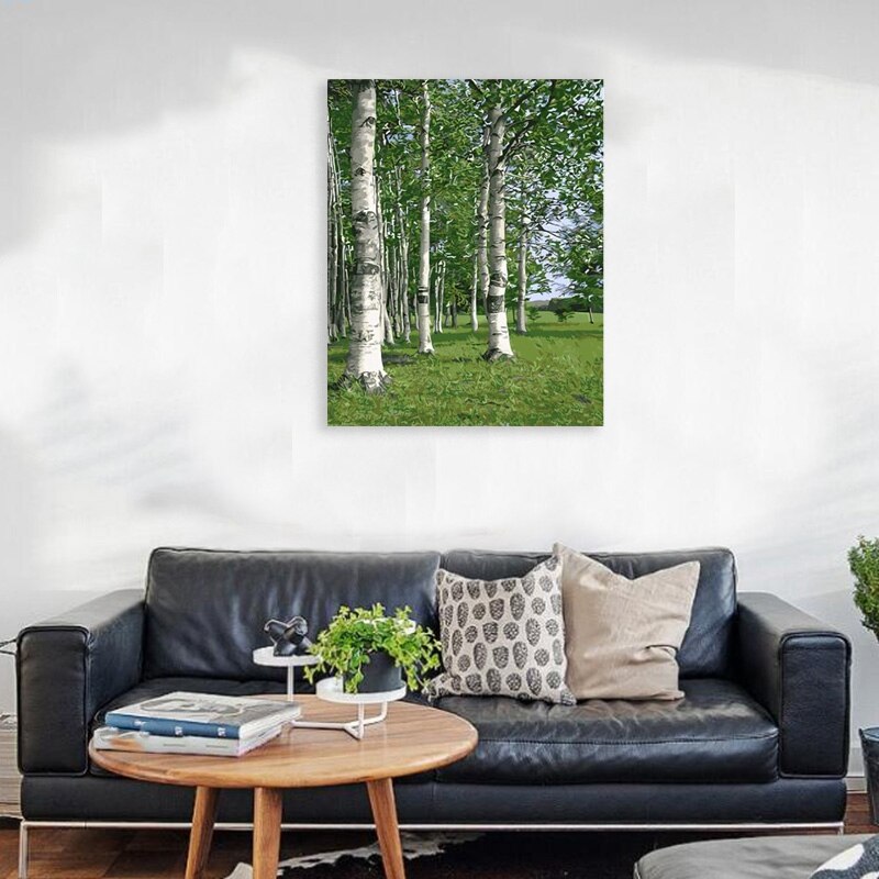 Paint By Numbers for Adults and Kids DIY Canvas Painting for Adults Beginner DIY Oil Paint- Without Frame(Birch)