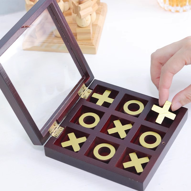 3D Tic Tac Toe Spiel Holz XOXO Strategie Brettspiele für Erwachsene und Kinder Partybevorzugung Einzigartige Juegos De Mesa Divertidos