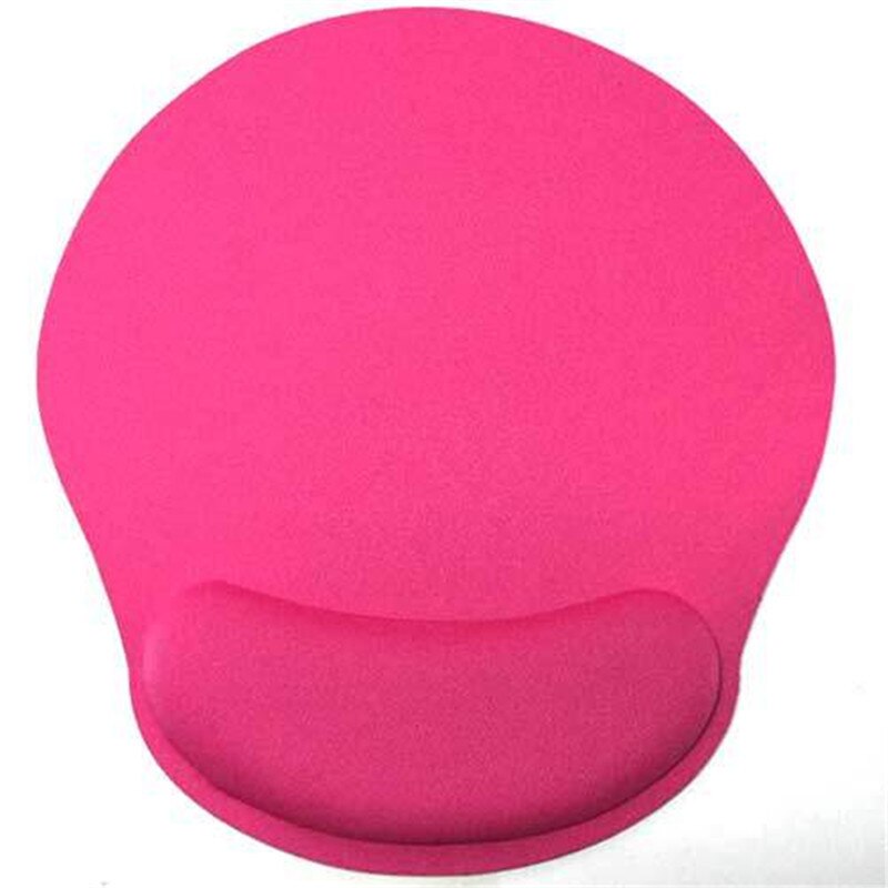 Tapis de souris ergonomique en mousse à mémoire de forme repose-poignet Support de coussin de poignet léger tapis de souris soulagement de la douleur à la maison ou au travail: rose red