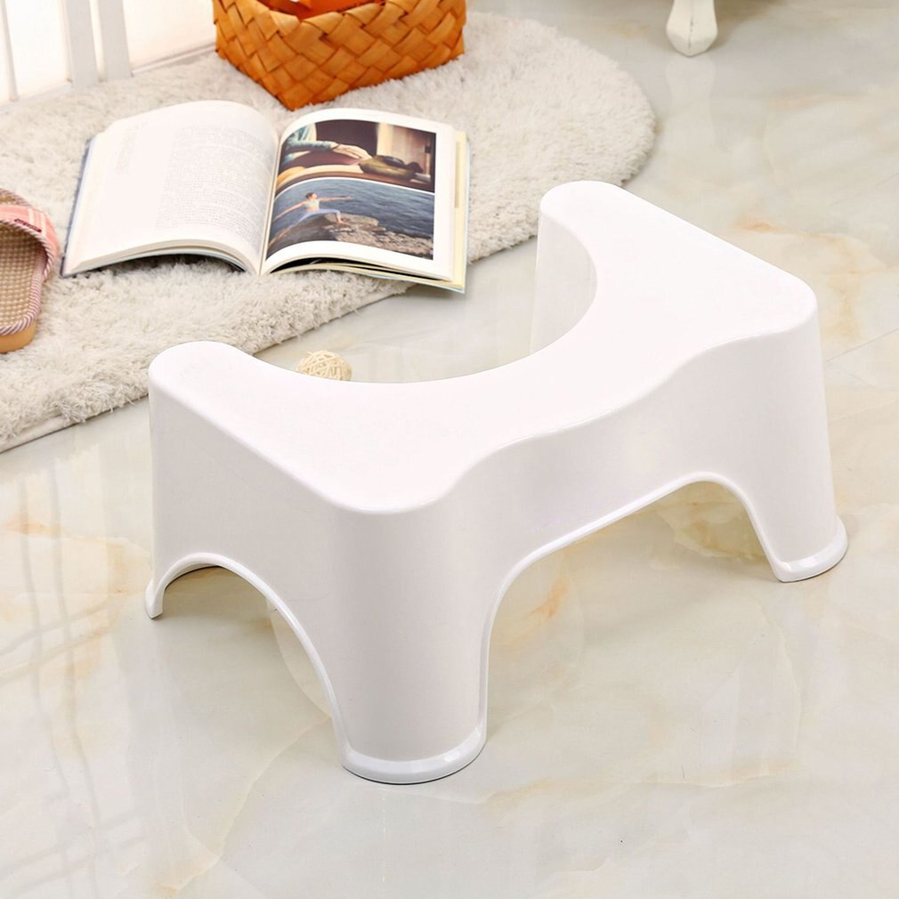 7 inches Squatty Potty Original Bathroom Toilet Stool White One Side Pedal Stool For Toilet Children Adult Aged Anti-leg hemp