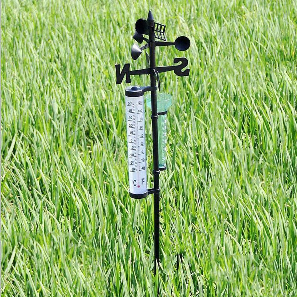 Garden Thermometers Rain Gauge Wind Indicator Weather Station Kit 35mm Measurement Tool Garden Water Ground