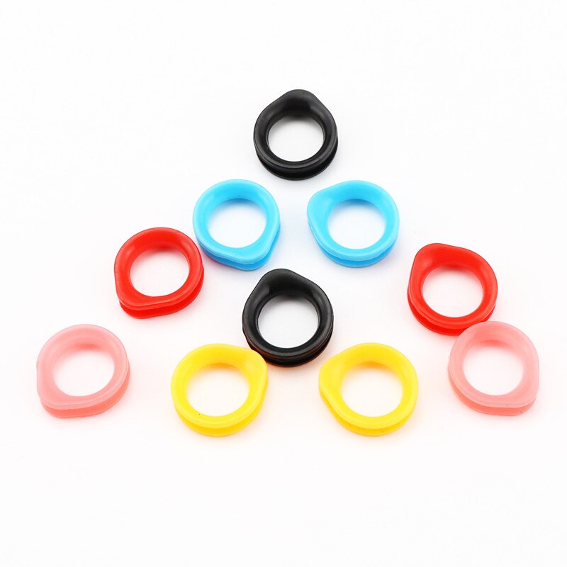 Tijeras profesionales de gel de sílice para el cabello, anillo de corte de peluquero, anillo de tijeras circulares, 10 Uds.