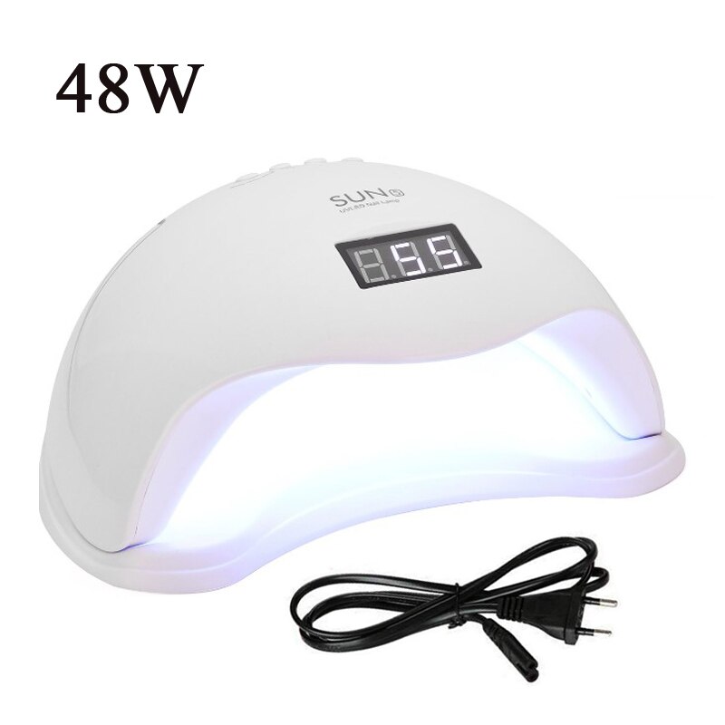 48W Nagel Droger Gel Zon Uv Led Nagels Lamp Voor Nagels Manicure Gel Polish Sneldrogend Auto Sensor Timer ijs Hybrid Lamp: 48 W-EU plug