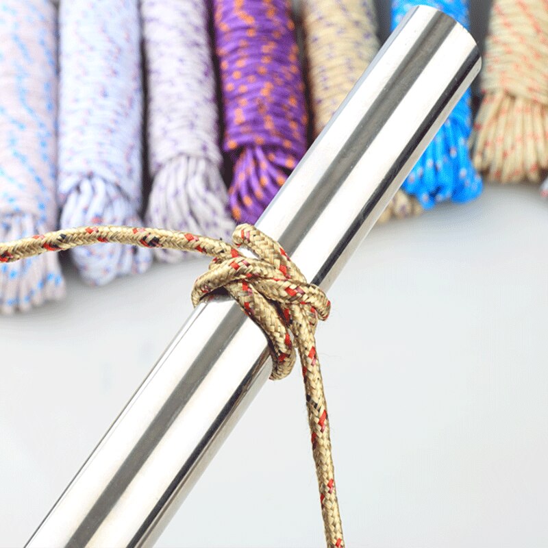 10M Tarpaulin Nylon Rope Truck Lashing Rope Packing Rope Wear-Resistant Fixed Non-Slip Braided Household Clothesline