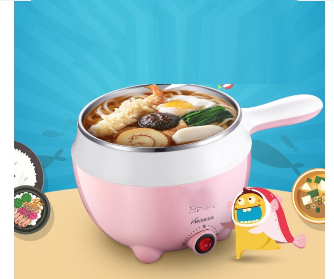 Electric cooker household student dormitory mini breakfast omelet 3in1 Stir-fry chafing dish braising steaming frying boiling