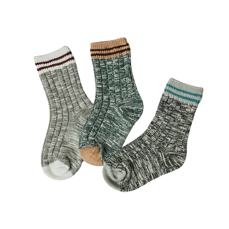 Baby Lotus Winter Sokken Meisjes Kids Grappige Sokken Warme Wollen Gestreepte Zachte Jongens Mode Korte Sokken