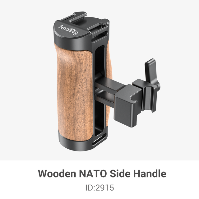 SmallRig Universal DSLR Camera Cage maniglia laterale per Sony/Canon/Nikon Camera Mini impugnatura in legno 1/4 viti scarpa fredda 2913 /2914: Wooden Handle