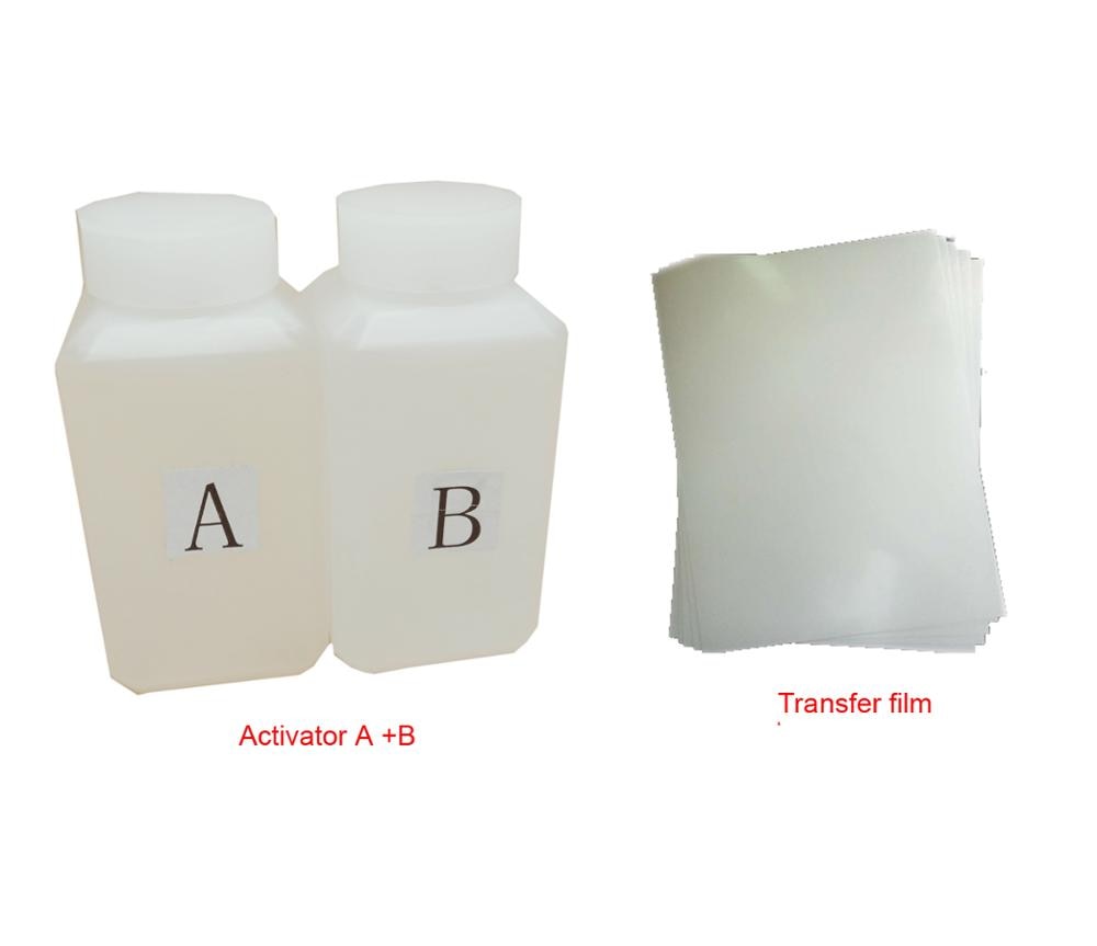Diy Testen Kit Activator A100ml, B 100Ml, A4 Blank Film 10 Stuks, water Transfer Printen Hydrographics Film