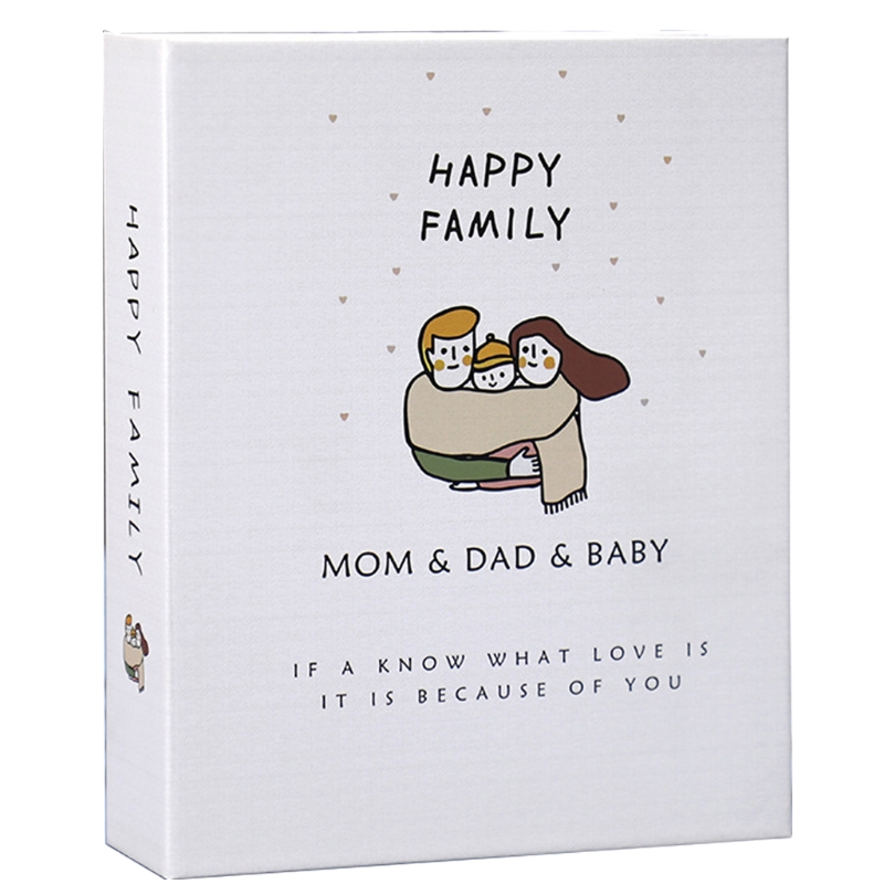 Cartoon Print 7" Photo Album 100 Photos Memory Books Horizontal and Vertical Portable Family Photo Scrapbook Album Home Retailsa