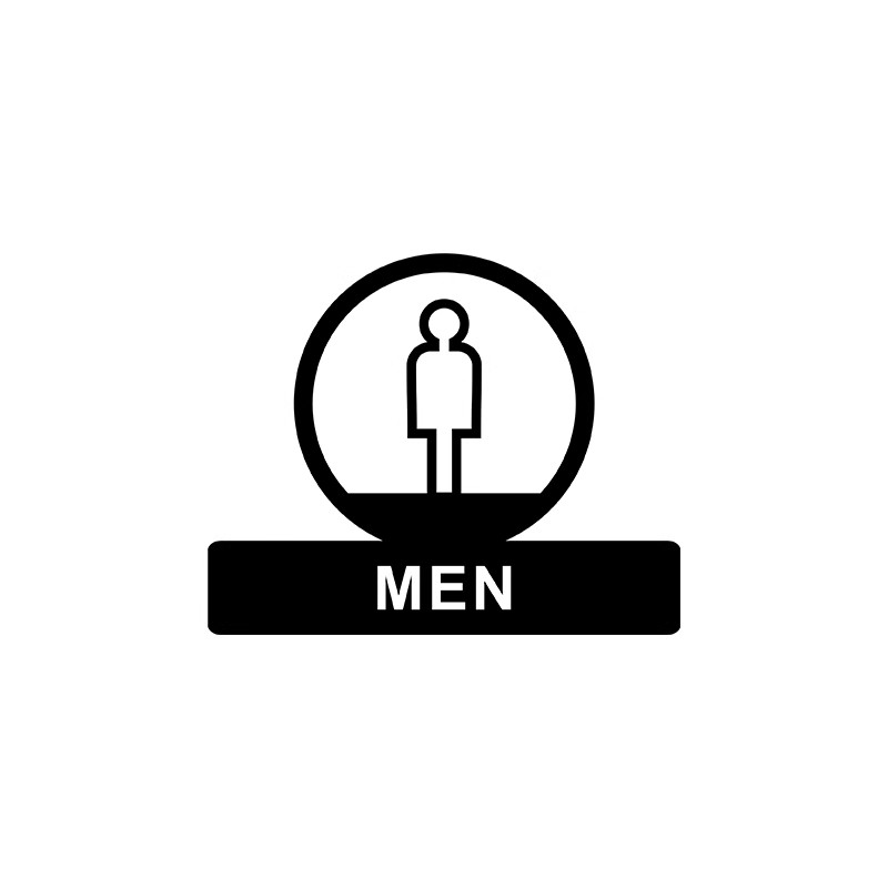 Ausgehöhlte Toilettenschilder, kreatives Türschild, Herren- und Damen-Badezimmer-Erinnerungsschild, Wandaufkleber, öffentliche Toilette, WC-Beschilderung: 40x30 cm / Rötlich Orange