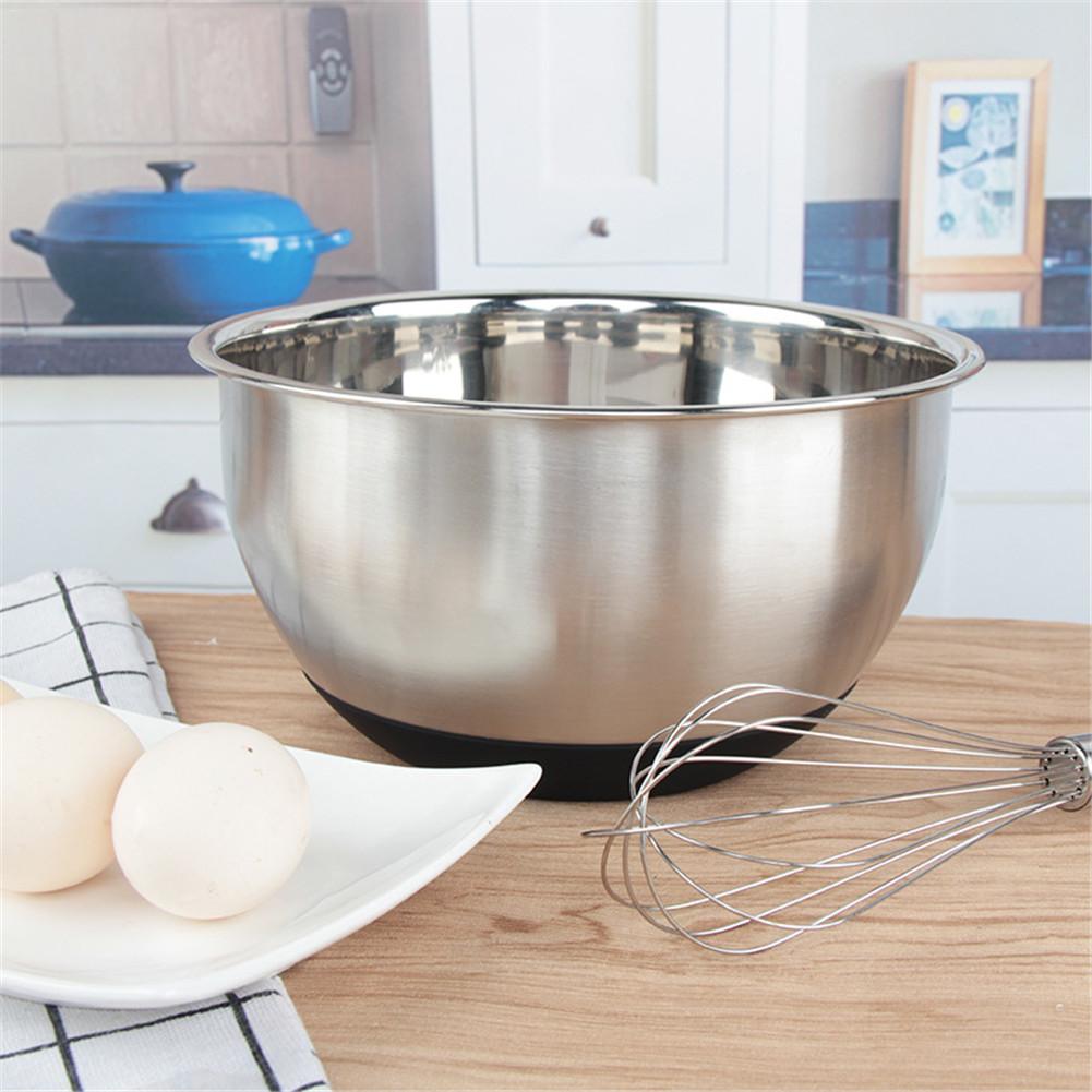 3 types Stainless Steel Mixing Bowl with Ergonomic Non-Slip Silicone Base Kitchenware Kitchen Cooking Baking Salad