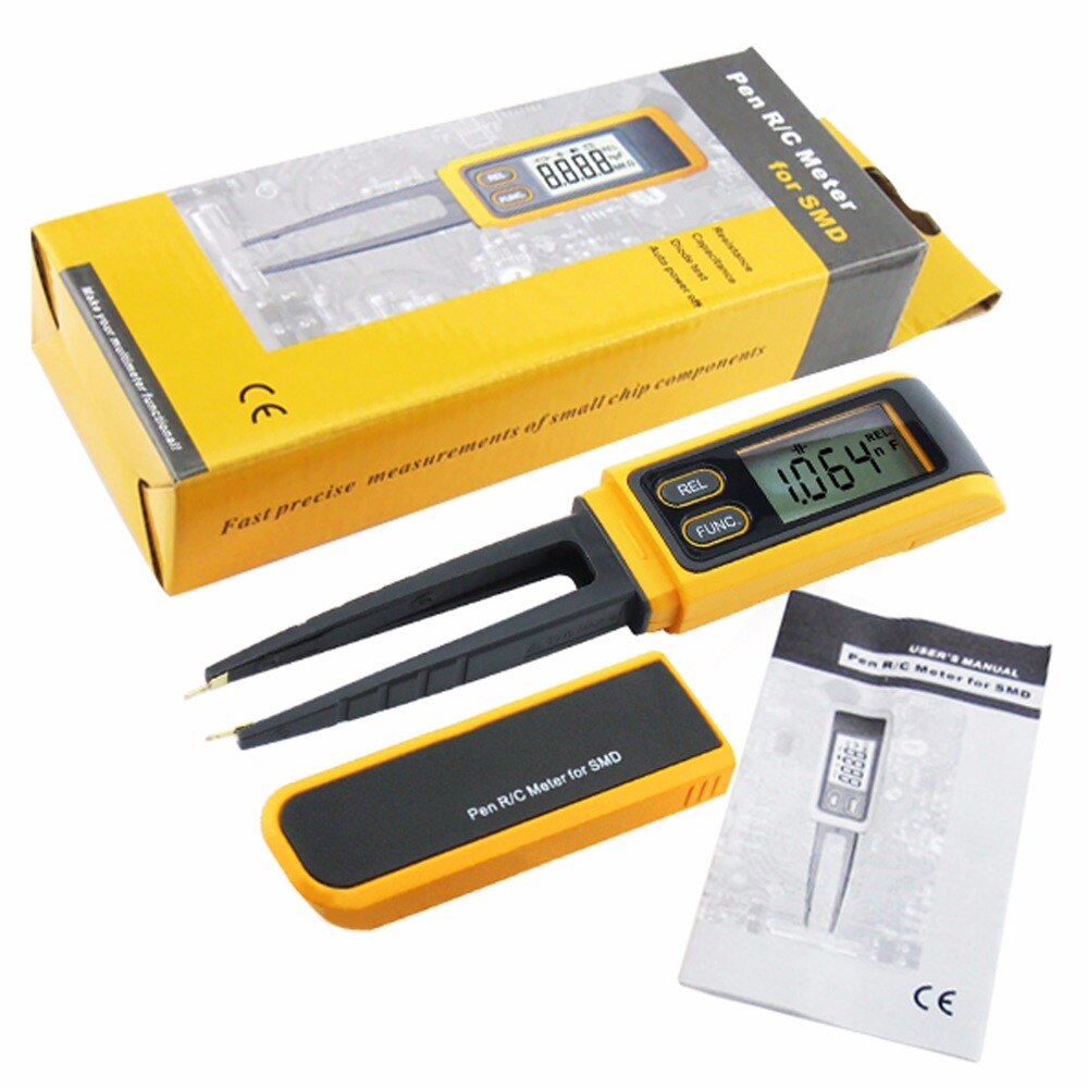 Multimeter Widerstand Kapazität Diode Prüfung auf Oberfläche Montiert Gerät SMD Pinzette Digital Widerstand Tester Stift