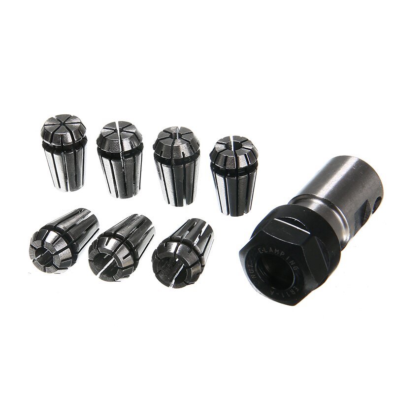 7Pcs High Carbon Staal ER11 Spring Collet 1/2/3/4/5/6/7Mm Met 5Mm ER11A Verlengstuk Motor Shaft Houder