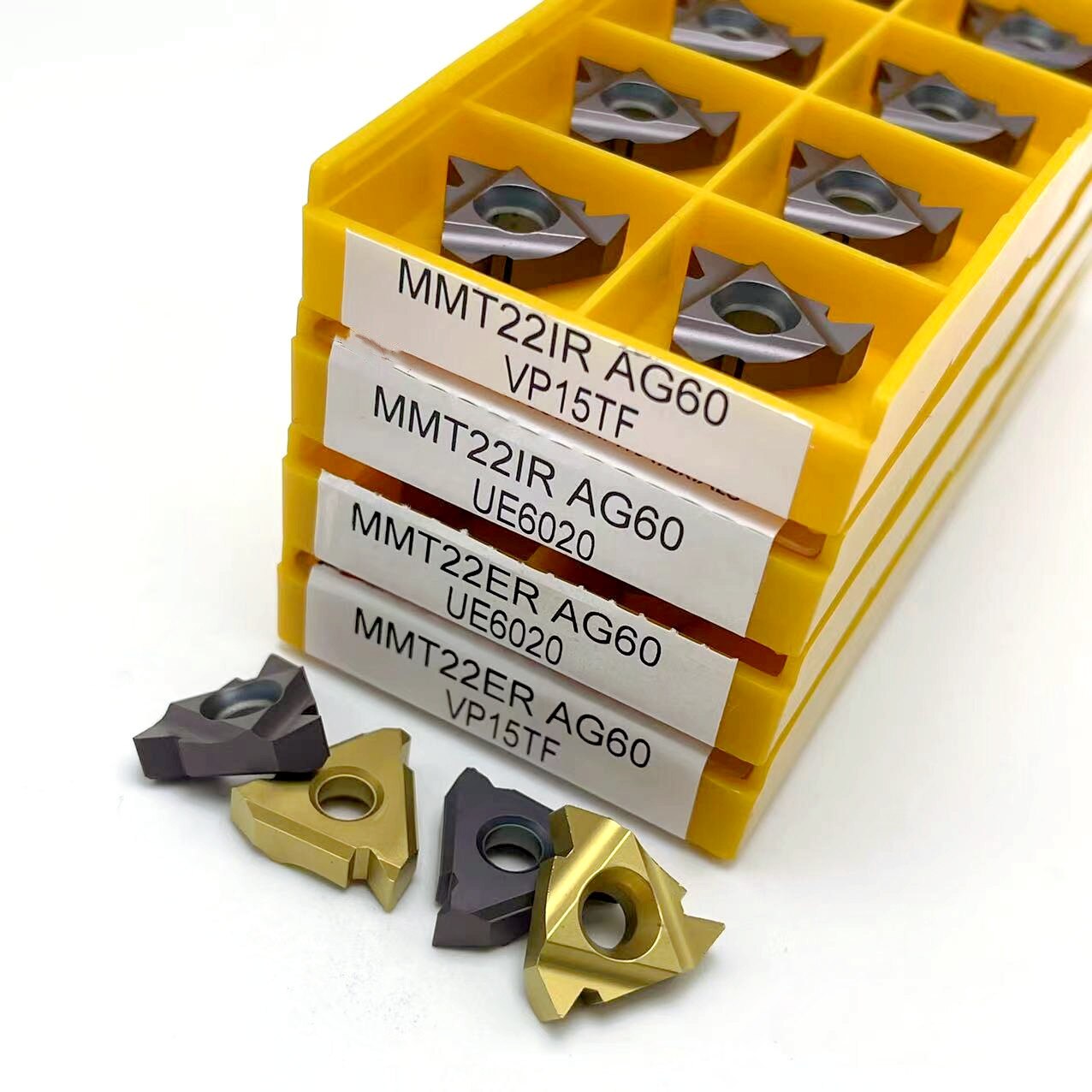 MMT22ER/IR AG60 VP15TF/US735/UE6020-insertos de carburo, herramienta de torneado de hilo, herramientas de corte de máquina, inserto de torneado CNC, herramienta externa