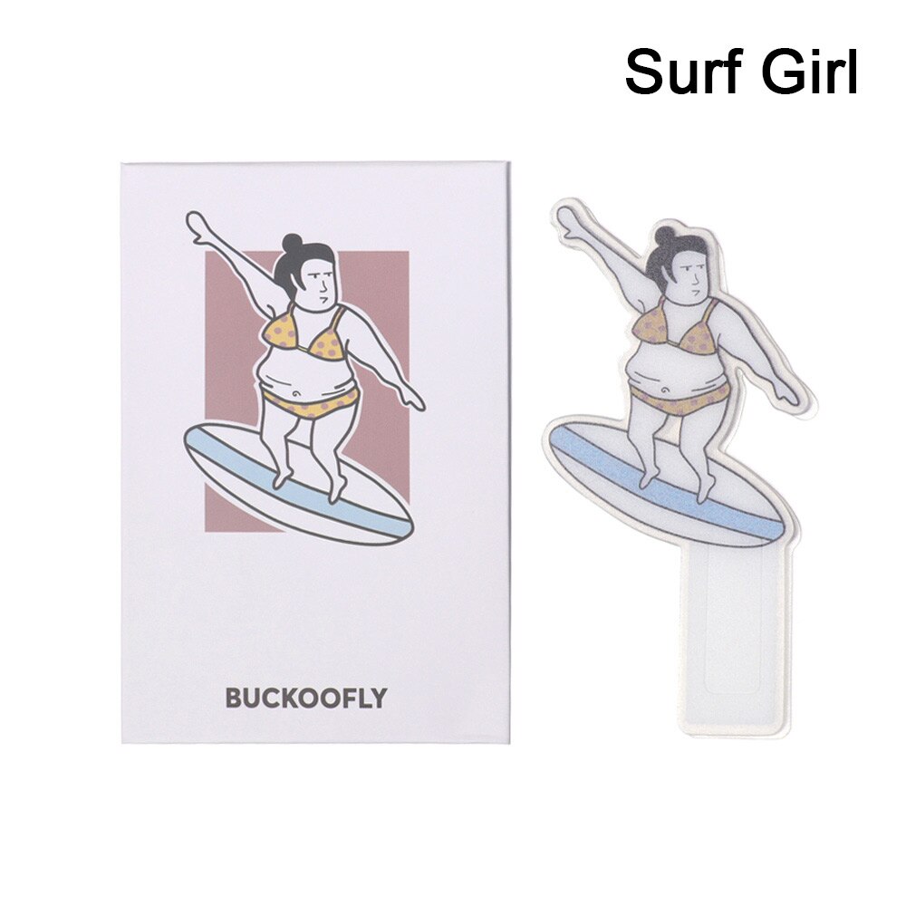 5Pcs Boxed Funny Mini Bookmark Book Pagination Clip Students Hollow Book Page Folder: Surf Girl