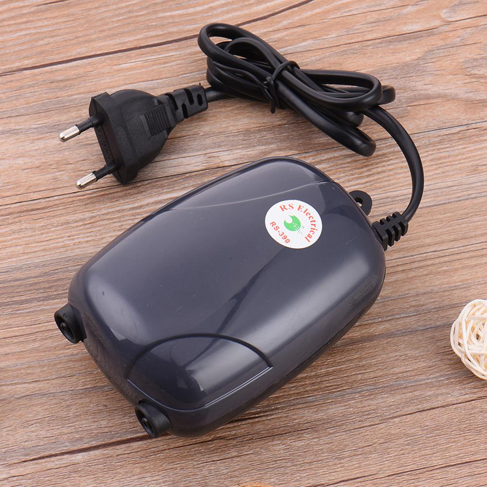 Himiss noise aquarium luchtpomp aquarium mini luchtcompressor zuurstofpomp aquarium aquarium zuurstofpomp: Dubbel gat 5w