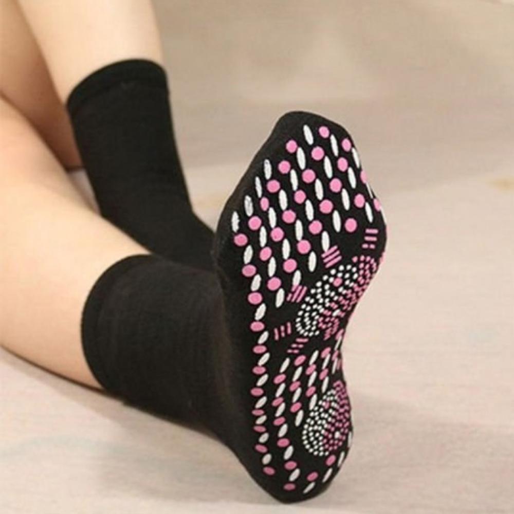 Tourmaline – Chaussettes magnétiques unisexe auto-chauffantes,accessoire de soins de santé respirant effet massage et confortable pour avoir les pieds au ,