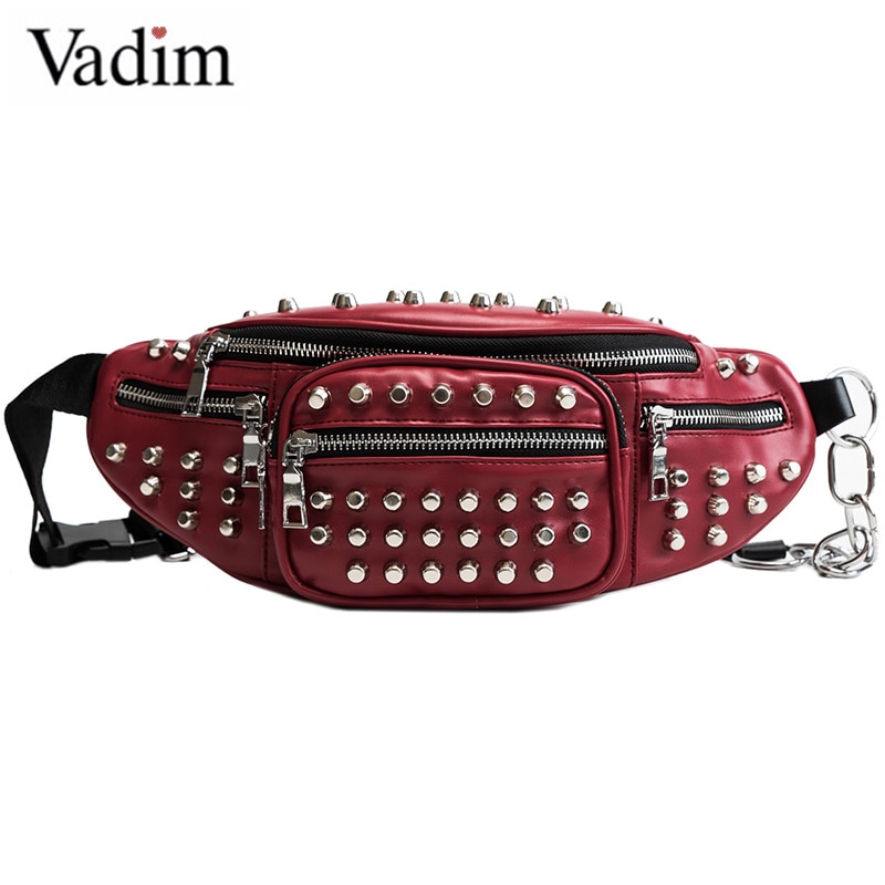 Vadim 2019 moda rebite feminina peito saco multifuncional feminino crossbody sacos de ombro senhoras cintura saco do mensageiro bolsa feminina