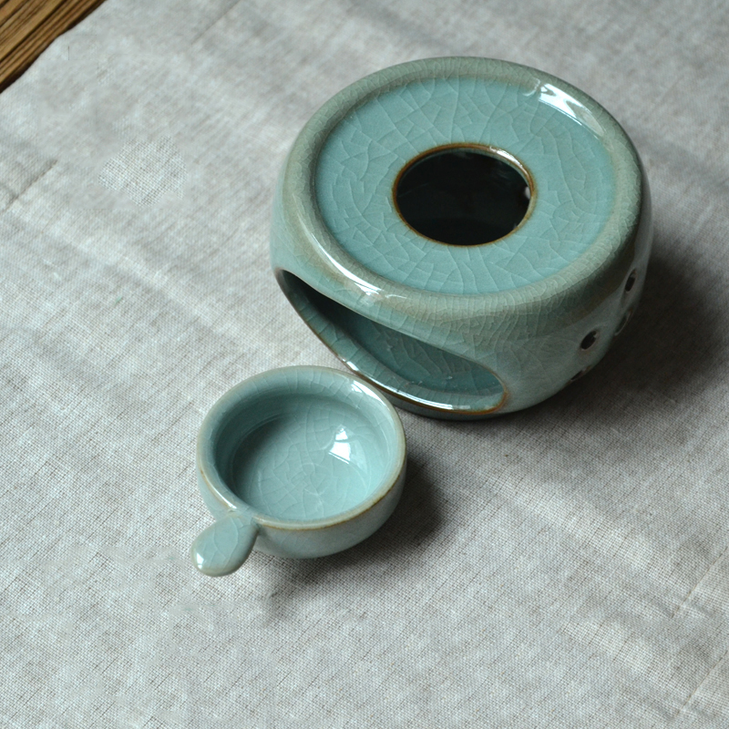 Varm te komfur keramisk porcelæn varmelegeme stearinlys opvarmning lysestage teselskab tilbehør tekande tekande holder base dekor håndværk: D stil