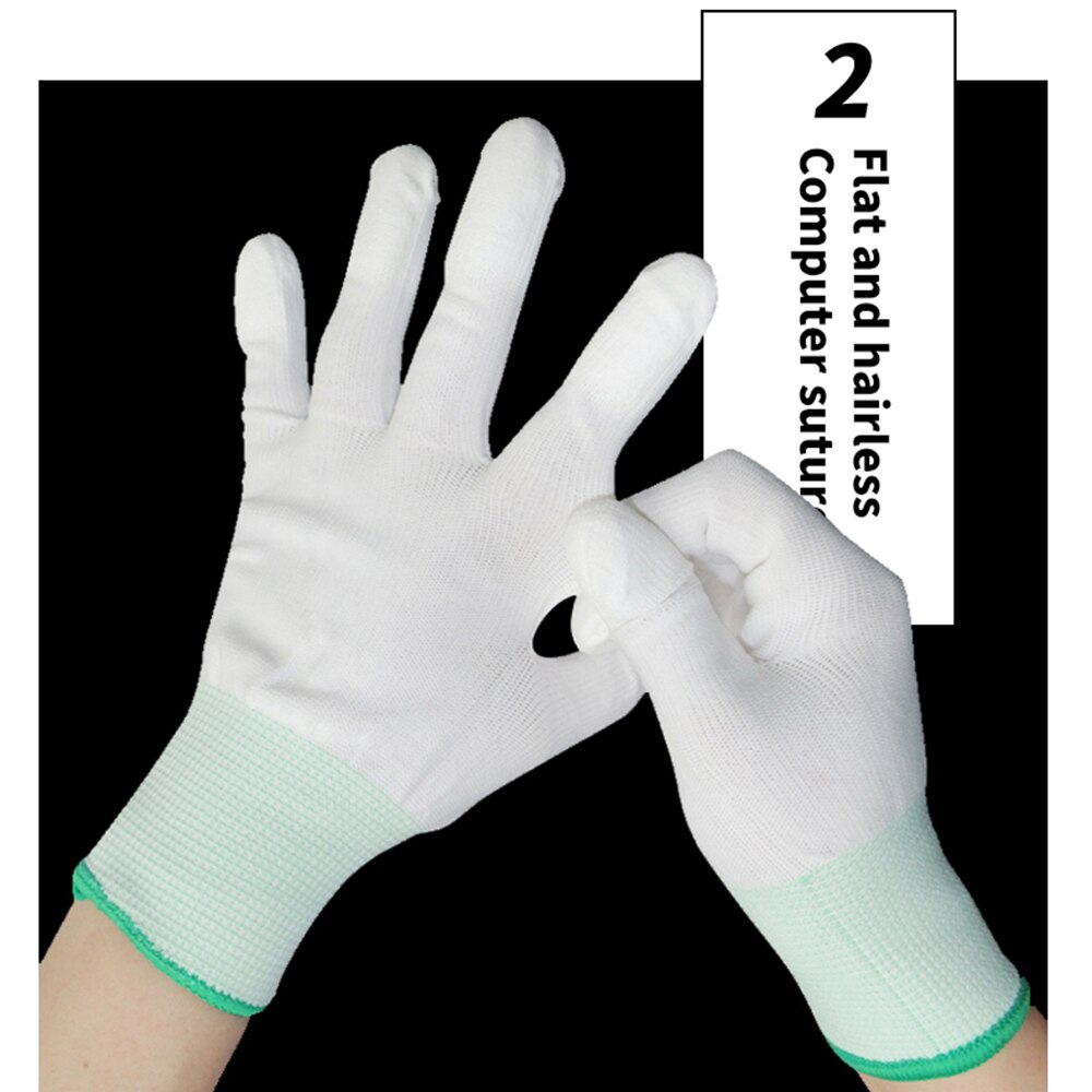 2Pair Antistatic Gloves Anti Static ESD Electronic Working Gloves Pu Coated Palm Coated Finger PC Antiskid For Finger Protection