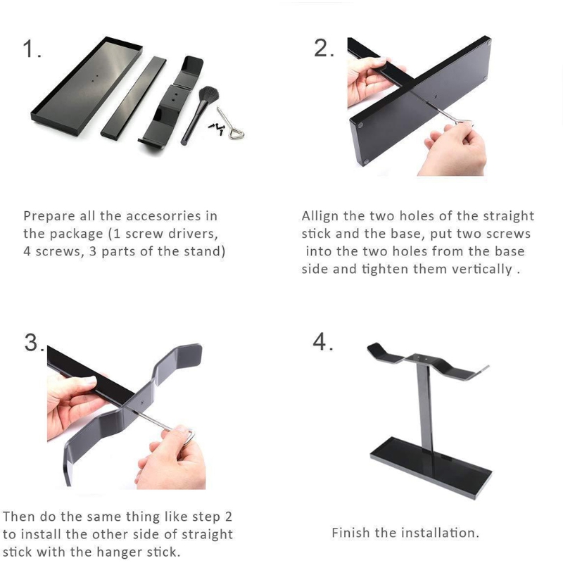 Universele Anti-Kras Hoofdtelefoon Stand Headset Houder Gaming Headset Zware Dubbelzijdige Opknoping Koptelefoon Hanger