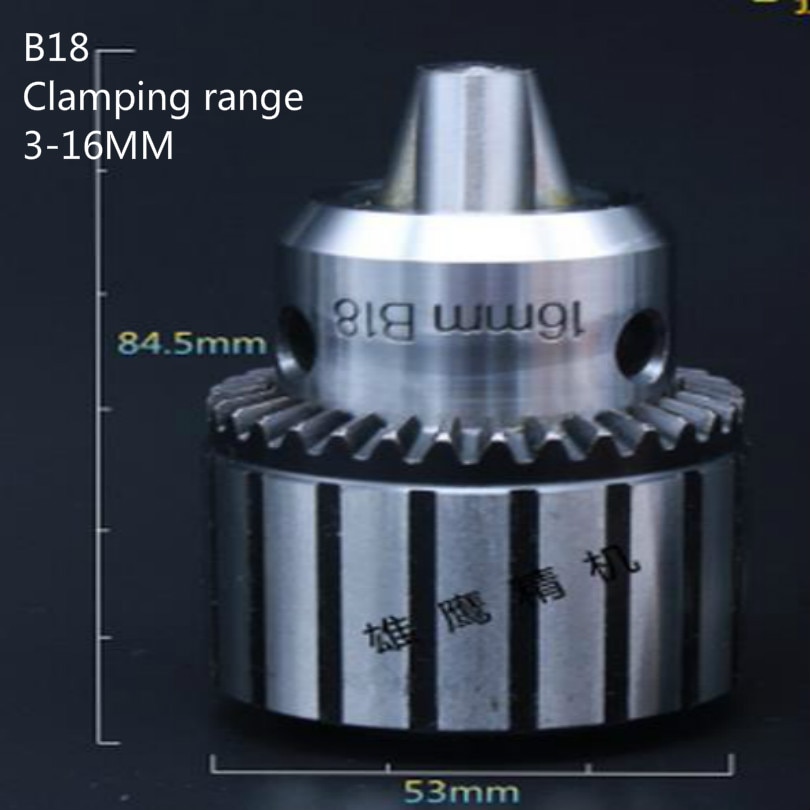 B18 borepressemaskine boremaskine elektrisk borepatron fastspændingsområde 3-16mm