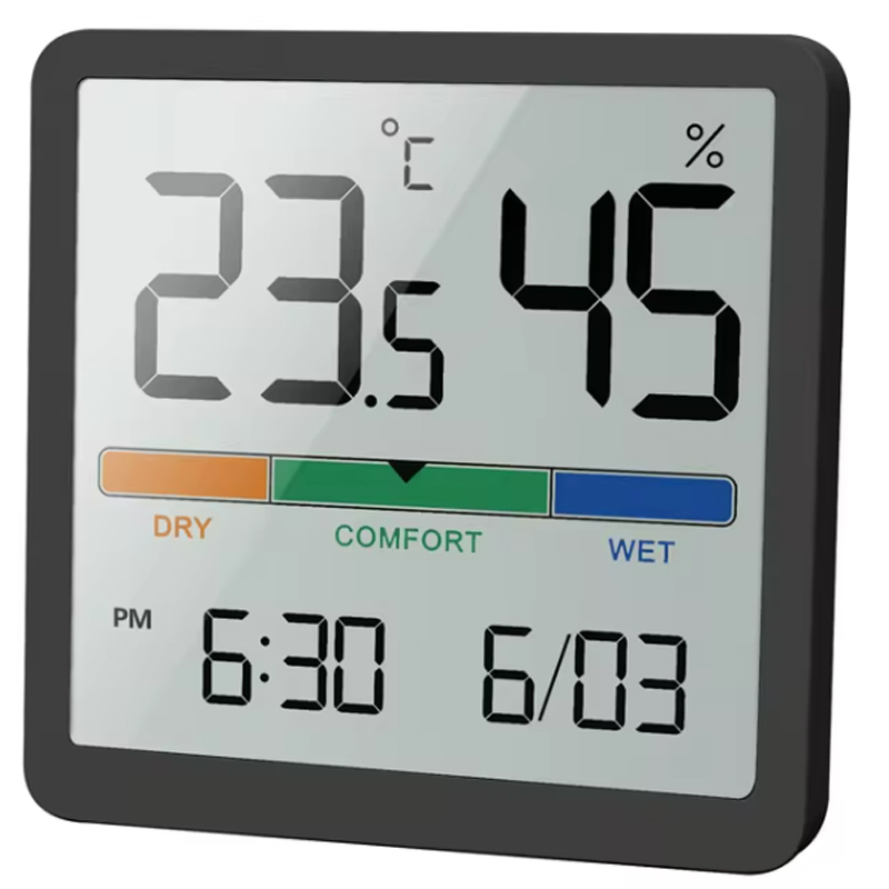 Digital Home Indoor Temperature Humidity Meter LCD Digital Thermometer Hygrometer Sensor Gauge Weather Station: black