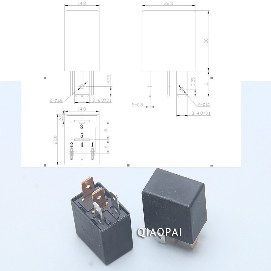 Universal Automotive Violet Relay 12V/24V 40A Car Relay 4 pin/5 Pin Fog Lamp/Oil Pump air Conditioning Relay For VW Santana 3000