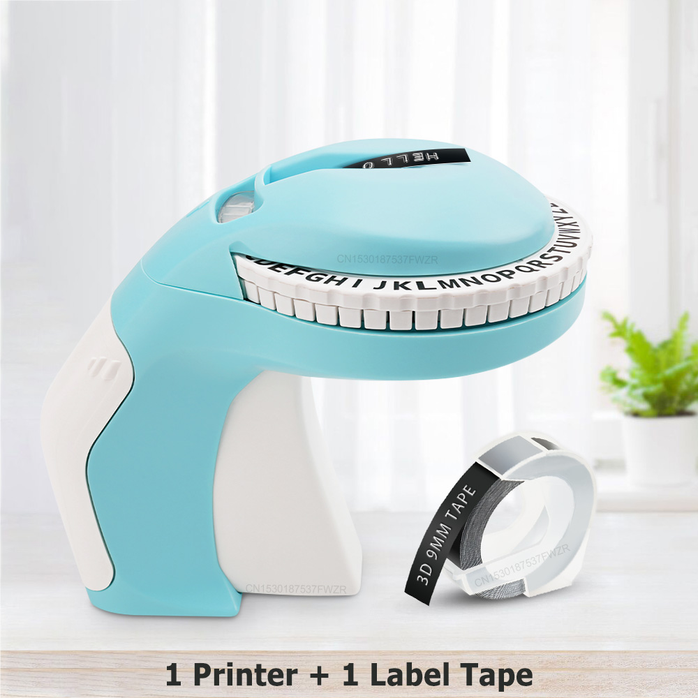 Dymo Labeller B90 3D Embossing Label Maker similar to Dymo 12965 Motex E101 Labeling Machine Compatible Dymo 3D Embossing Tapes: GRAY