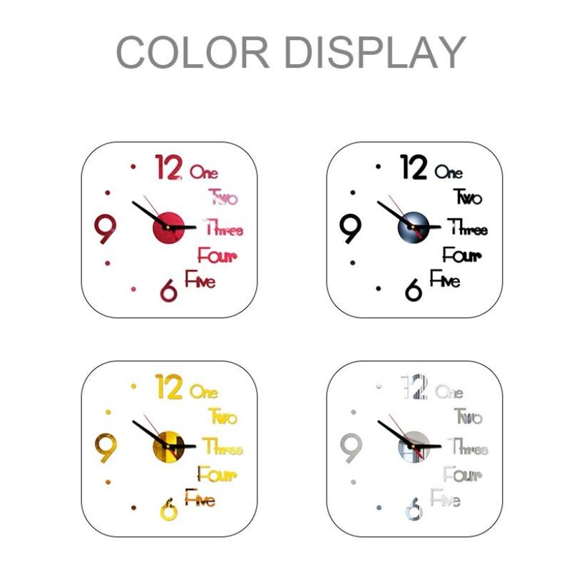 Diy digitale klok acryl spiegel 3d muursticker klok zelfklevend voor thuis slaapkamer kantoor decoratie kleine wandklok