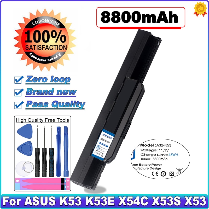 Losoncoer Laptop Batterij A32-K53 A41-K53 Voor Asus K53 K53E X54C X53S X53 K53S X53E