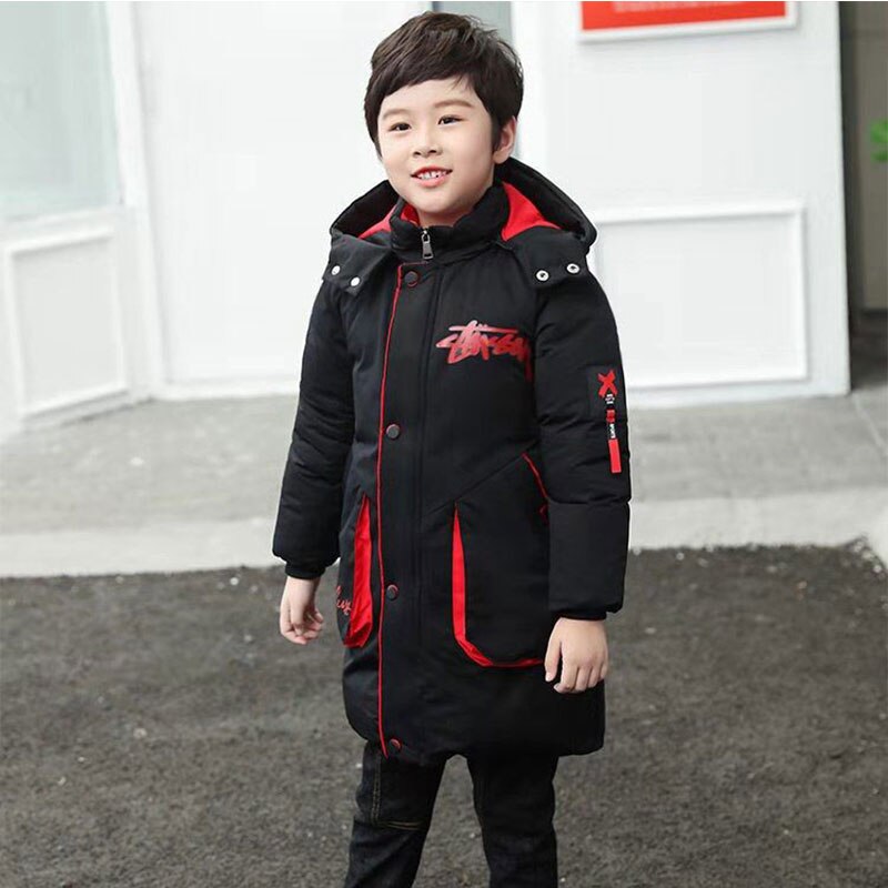 In inverno I Ragazzi di Spessore Cappotto Imbottito 2020 Nuovo Abbigliamento Per Bambini Della Tuta Sportiva Del Ragazzo Giacca Vestiti Alla Moda per I Bambini Cappotto di Inverno 6-14T: Black / 9