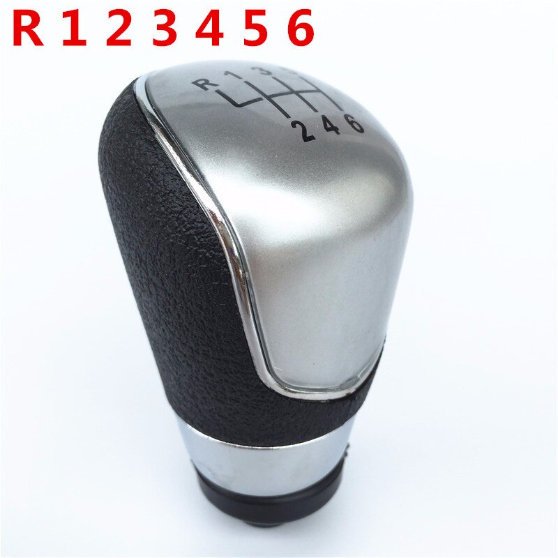 Pomello Del Cambio Ghetta Stivale 5/6 Velocità Per Ford Fiesta MK7 Messa A Fuoco MK2 FL NK3 C-max FL B-max S-max Galaxy MK3 Kuga Transit: 6-Speed Silver