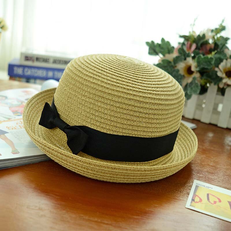 Summer Sun Hats Shopping Beach Caps Parenting UV Flat Cap Outdoor Sports Tourism Hat: Dome Khaki