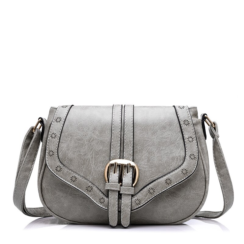 LOVEVOOK frauen umhängetasche weibliche aushöhlen sattel tasche PU damen schulter tasche frauen umhängetaschen kleine geldbörsen: Gray