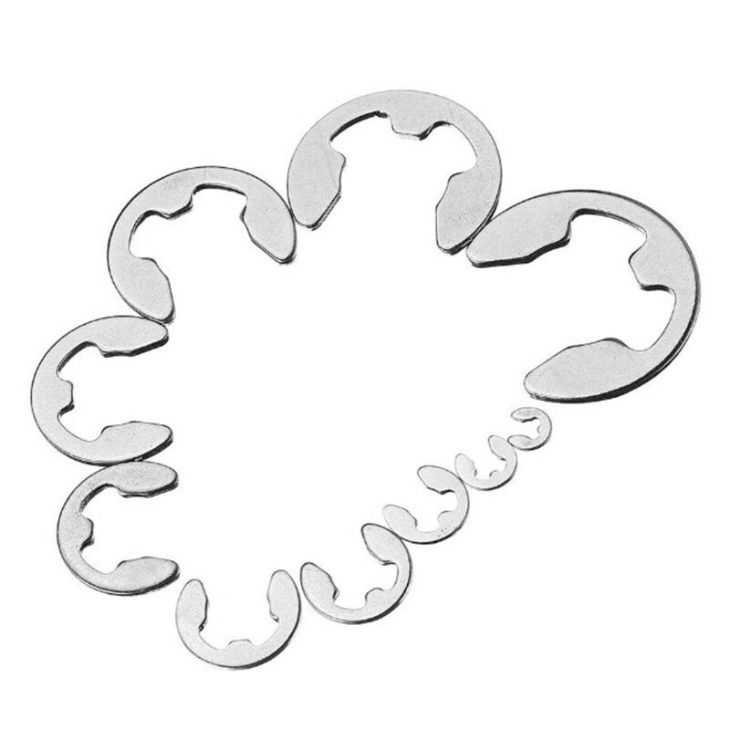 E Clip Externe Snap Ring Shop Assortiment Kit,304 Rvs E-Clip Snap Ring Assortiment Kit(14 Maten, 465 Stuks)