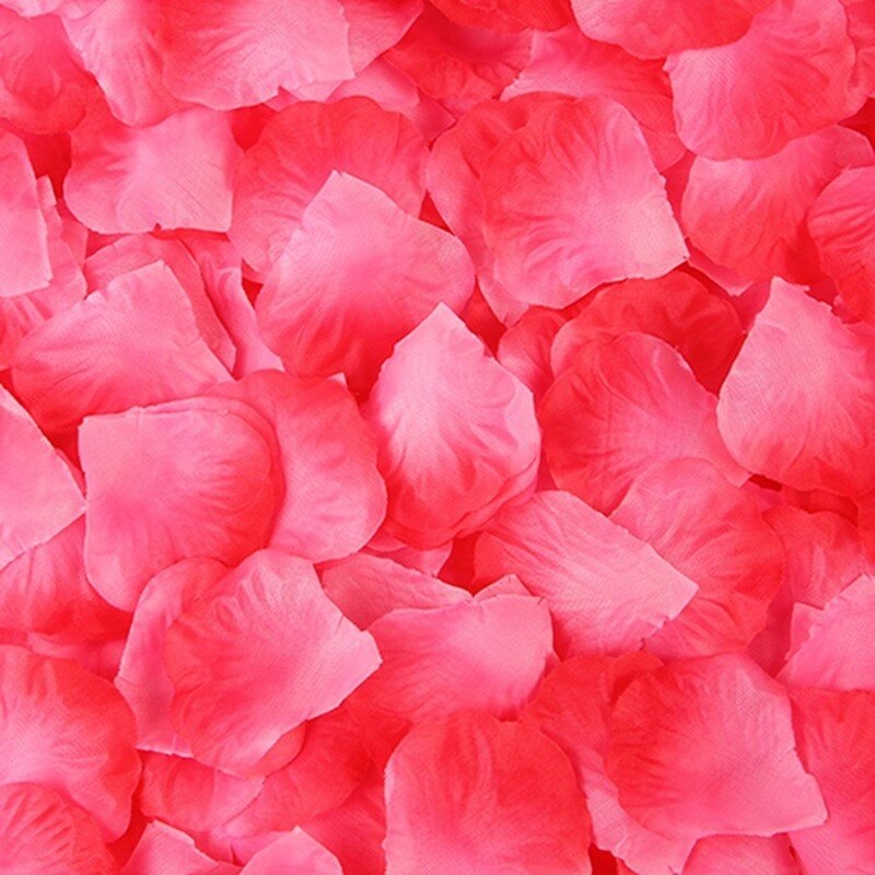 100 stk./parti 5*5cm kunstige blomster simulation rosenblade dekorationer bryllup tilbehør romantiske kunstige rosenblade
