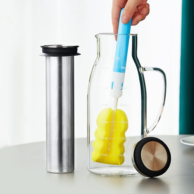 Cold Brew Coffee Maker, Iced Coffee Maker with Airtight Lid and Removable Filter, Iced Tea Maker,Glass Pitcher