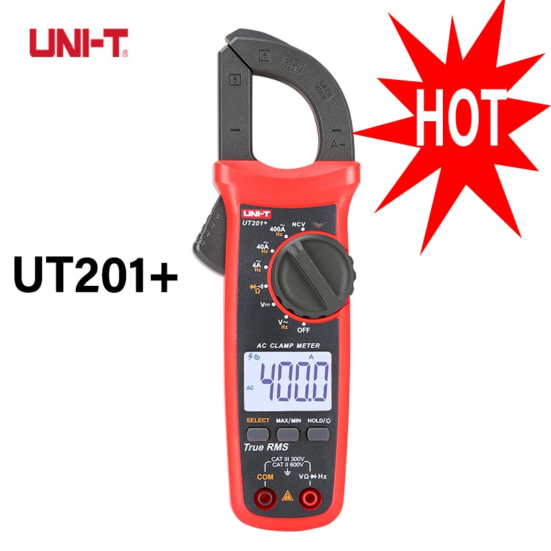 UT201 + Voltage Tester Digitale Multimeter Ac Dc Stroom Amperimetro Tester Multimeter Weerstand Frequentie