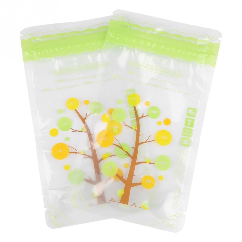 Bimirth 112 pçs 200ml sacos de armazenamento de leite materno do bebê à prova de vazamento alimentos para bebê seguro leite materno freezer armazenamento bolsa