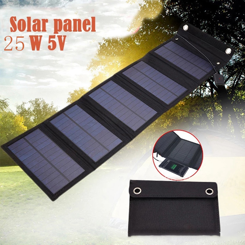 15W 5V Solar Panel Foldable Portable Waterproof Power Backup USB Interface for Outdoor Camping Travel