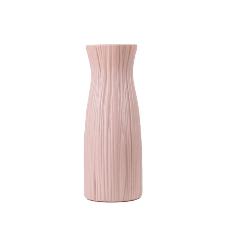 Blomstervase hvid imiteret keramisk urtepotte dekoration hjemme plast vase: 08