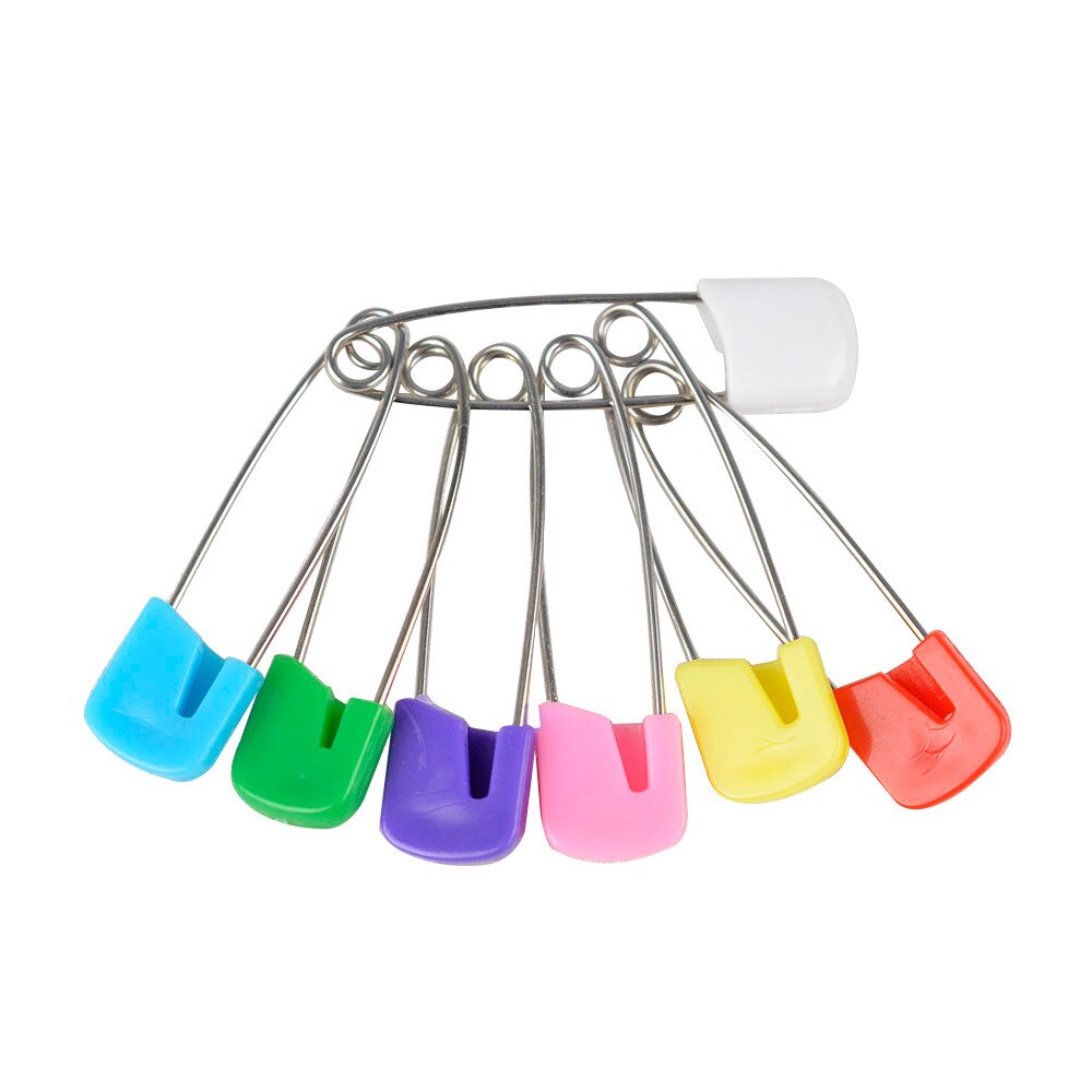 10Pcs 55Mm Veiligheidsspelden Kind Proof Veiligheid Pin, candy-Kleur-Smile Leuke Baby Veilig Pinnen, Plastic Hoofd, Voor Stof Luiers