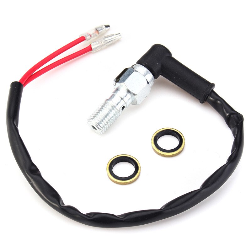 1Pcs Motorcycle Hydraulic Brake Pressure Light Switch Banjo Bolt 10mmx1.25Pitch For Single Line Hydraulic Brake System