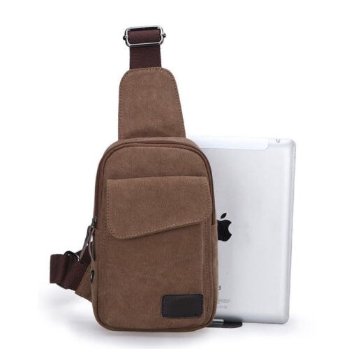 Unisex canvas heuptas heren reistas borsttas casual crossbody tassen outdoor canvas satchel schoudertas