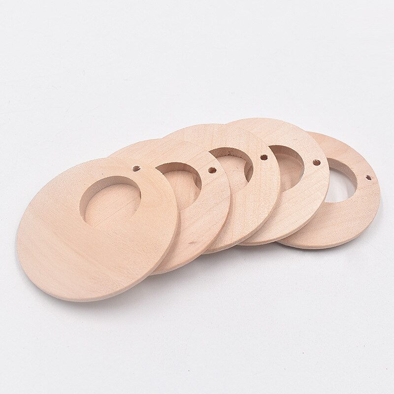 Natural Wood Geometric Round Earring Pendant DIY Jewelry Making Crafts Handmade Earring Accessaries 30mm/40mm/50mm