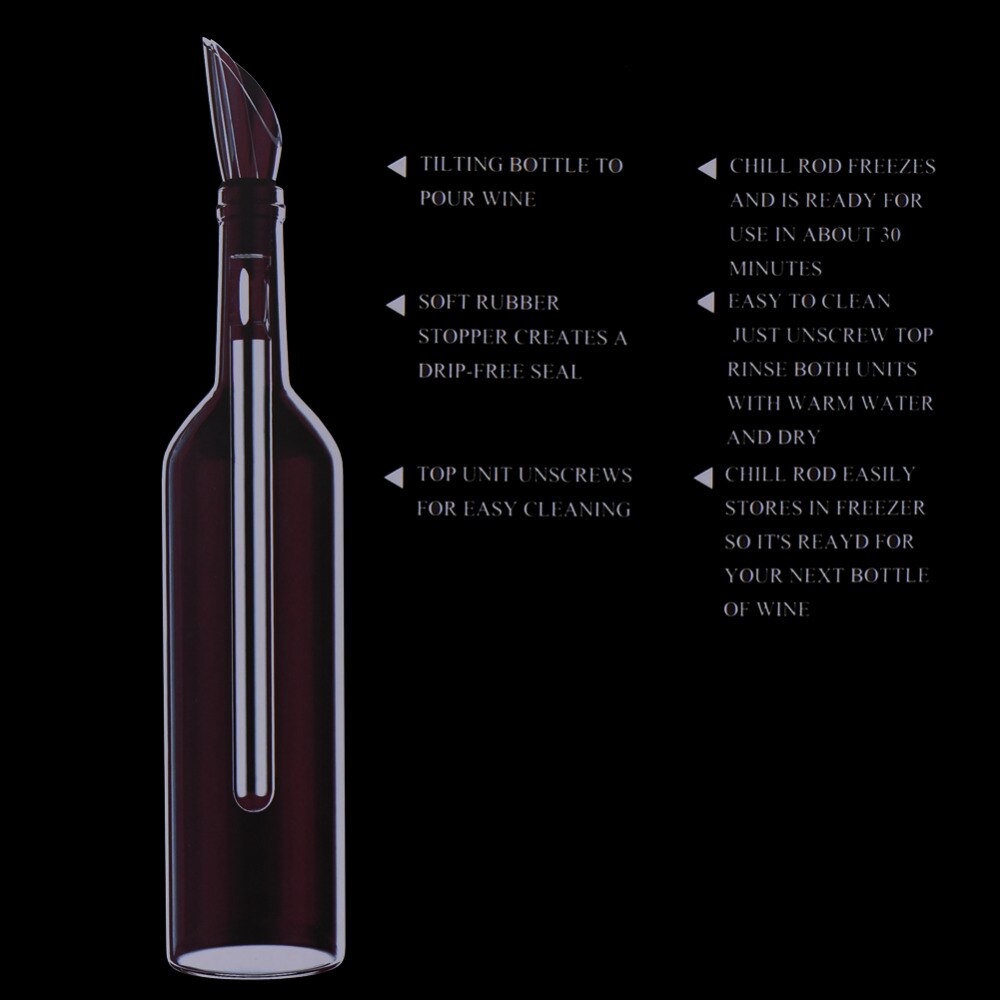 Stainless steel Ice Wine Chiller Wine Cooling Stick Coolers .