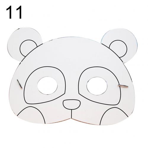 Cartoon Tier Papier Malerei Maske Graffiti DIY Kunst Handwerk Kindergarten Kinder Spielzeug Intelligenz Entwicklungs Spielzeug