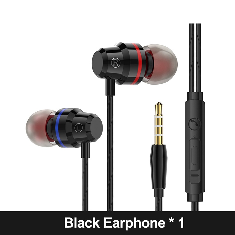 AWI M5 Super Bass Oortelefoon Hoofdtelefoon Met Mic 3.5mm Sport Gaming Headset voor Telefoons Xiaomi Samsung iPhone fone de ouvido MP3: Black Earphone